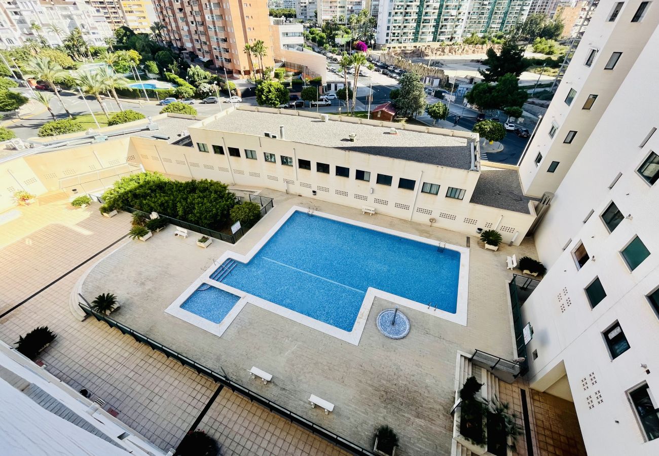 Piscina y zonas comunes del apartamento vacacional en Alicante
