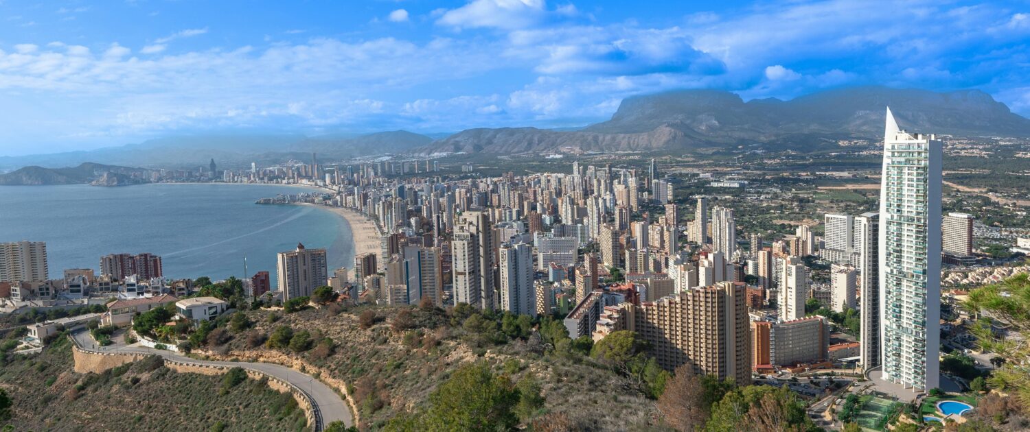 Panoramic views of Benidorm from the lookout