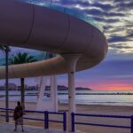 Playa de Alicante con el atardecer