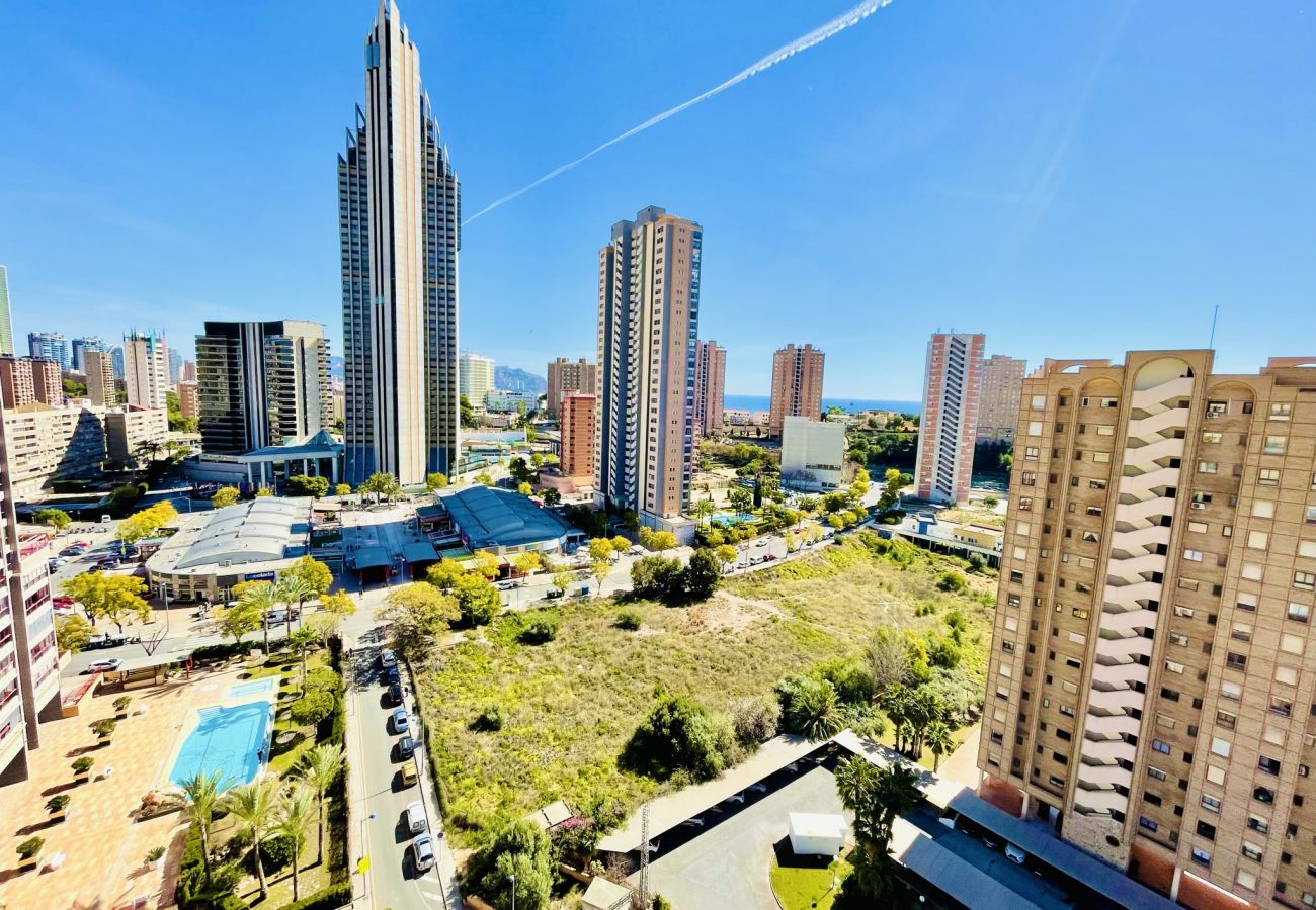 Vue sur la mer depuis l'appartement de location de vacances à Finestrat